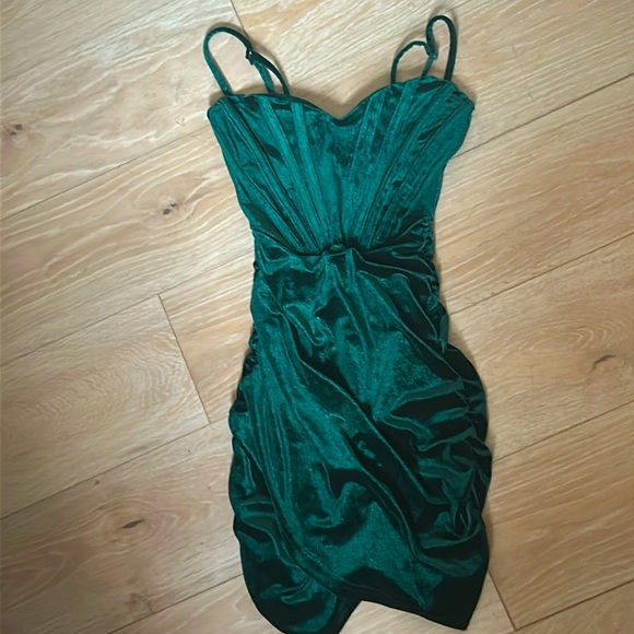 Windsor Crushed Velvet Corset Bodice Bodycon Sleeveless Mini Dress Party Evening - Picture 1 of 10